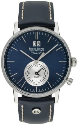 Bruno Soehnle Herrenuhr Stuttgart GMT in der Version 17-13180-341 Zifferblatt blau