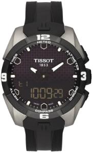 Tissot T-Touch Expert Solar Solaruhr Zifferblatt schwarz Gehaeuse Titan Band Kautschuk