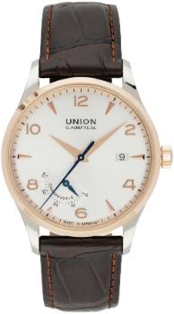 UNION Glashuette Noramis Gangreserve in der Version D900-424-46-037-01 aus Edelstahl mit Rosegold-Luenette