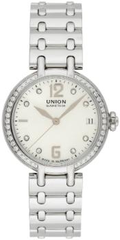 UNION Glashuette Sirona mit Datum, Zentralsekunde und Brillantbesatz in der Version D006-207-61-116-00