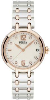 UNION Glashuette Sirona mit Datum, Zentralsekunde und Brillantbesatz in der Version D901-207-44-116-01