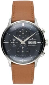 Junghans Meister Chronoscope Leder Blau