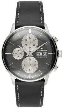 Junghans Meister Chronoscope Leder Grau