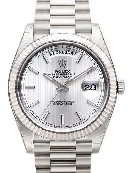 Rolex Oyster Perpetual Day-Date 40 18kt Weissgold