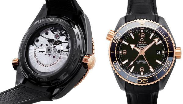 Omega Seamaster Planet Ocean 600 M Co-Axial Master Chronometer GMT 45,5mm Deep Black Keramik 18kt Rosegold