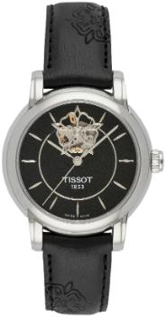 Tissot T-Classic Lady Heart Damenuhr Lederband Zifferblatt schwarz