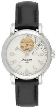 Tissot T-Classic Lady Heart Damenuhr Lederband Zifferblatt silber