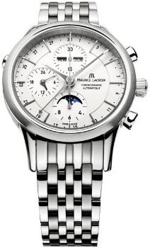 Maurice Lacroix Les Classiques Chronograph Phase de Lune Automatique silber