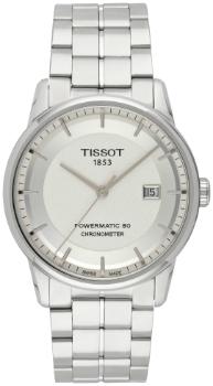 Tissot T-Classic Luxury Automatic Chronometer Powermatic 80 Zifferblatt silber