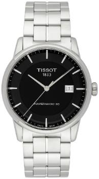 Tissot T-Classic Luxury Automatic Powermatic 80 Zifferblatt schwarz