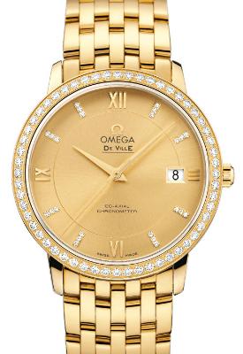 Omega De Ville Prestige Co-Axial with reference no. 424-55-37-20-58-001 in 18K yellow gold