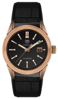 Tag Heuer Carrera Quarz 36mm in der Version WBG1351-FC6418 aus Edelstahl mit PVD-Beschichtung und 18K Rosegold