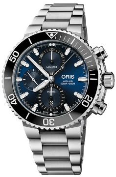 Oris Aquis Chronograph in der Version 01 774 7743 4155-07 8 24 05PEB in Edelstahl mit Keramik-Luenette