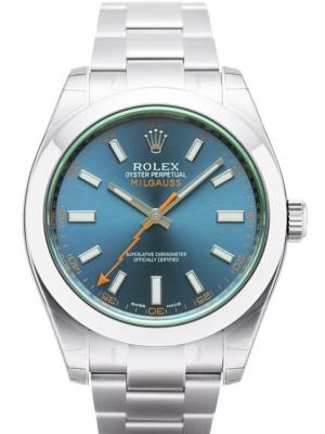 Rolex Milgauss 116400 GV in Edelstahl mit blauem Zifferblatt