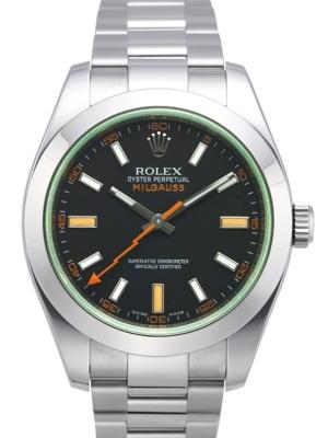 Rolex Milgauss 116400 GV in Edelstahl mit schwarzem Zifferblatt