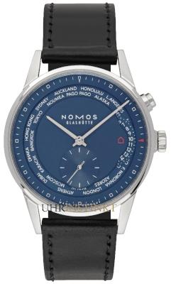 NOMOS Glashuette Zuerich Weltzeit Nachtblau