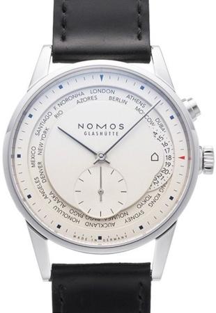 NOMOS Glashuette Zuerich Weltzeit in der Version 805 mit Saphirglasboden