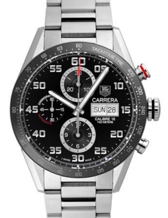 Tag Heuer Carrera Calibre 16 Day-Date Automatik Chronograph 43mm in der Version CV2A1R-BA0799 in Edelstahl mit Keramik-Luenette