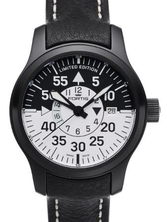 Fortis B-42 Flieger Black Cockpit GMT in der Version 672-18-11 L01 aus Edelstahl mit PVD-Beschichtung