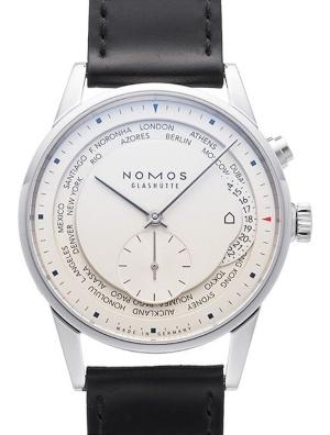 NOMOS Glashuette Zuerich Weltzeit in der Version 805 mit Saphirglasboden