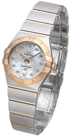 Omega Constellation Brushed Quarz Mini in der Version 123-20-24-60-55-001 in Edelstahl und 18 K Rosegold