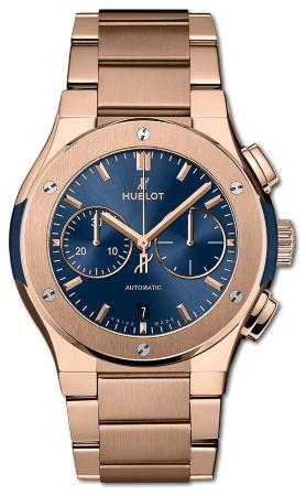 Hublot Classic Fusion Chronograph King Gold Blue Bracelet 42 mm in der Version 540-OX-7180-OX