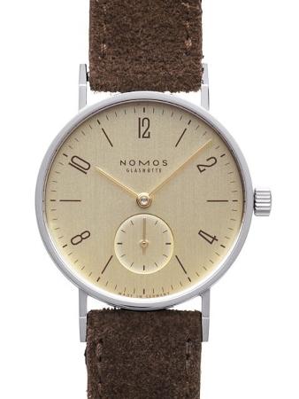 NOMOS Glashuette Tangente 33 Karat in der Version 126 mit Saphirglasboden