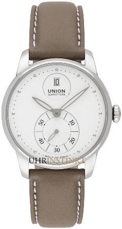 Union Glashuette Seris in der Version D013-228-16-011-00 in Stahl mit Lederband