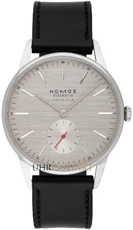 NOMOS Glashuette Tangente neomatik 39 silvercut in der Version 342 mit Saphirglasboden