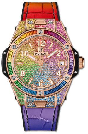 Hublot Big Bang One Click Rainbow King Gold 39 mm in der Version 465.OX.9910.LR.0999