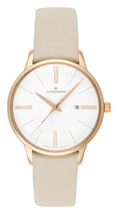 Junghans Meister Damen Quarz in der Version 047/7570.00 aus Edelstahl mit PVD-Beschichtung