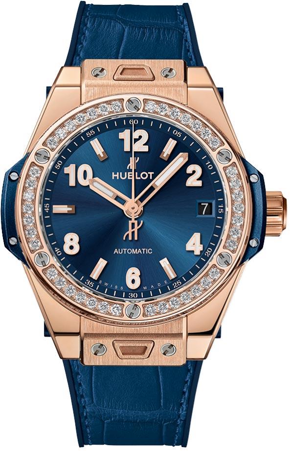 Hublot Big Bang One Click King Gold Blue Diamonds 39 mm in der Version 465.OX.7180.LR.1204