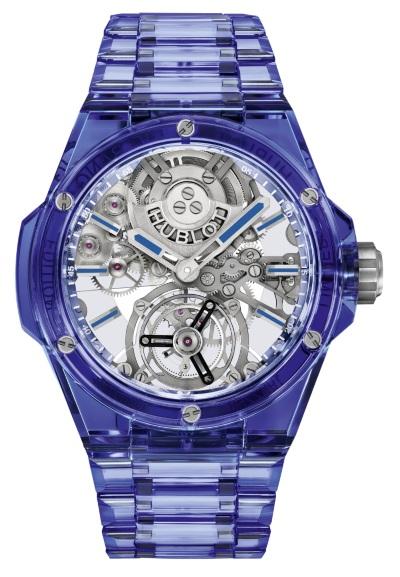 Hublot Big Bang Integrated Tourbillon Full Blue Sapphire 43 mm in der Version 455.JL.0120.JL