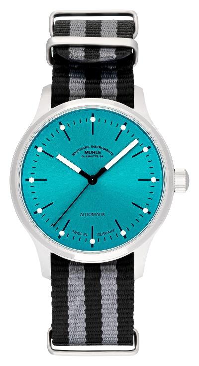 MÜHLE Glashütte Panova Türkisblau in der Version M1-40-79-NB-IV