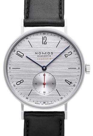 NOMOS Glashuette Tangente neomatik 39 silvercut in der Version 141 mit Saphirglasboden