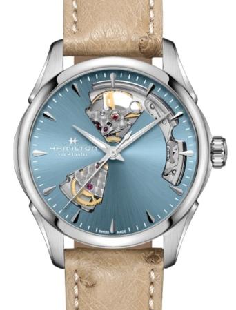 Hamilton Jazzmaster Open Heart Lady Auto blau