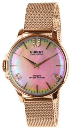 U-Boat Rainbow 38 Pink IP Gold BRACELET