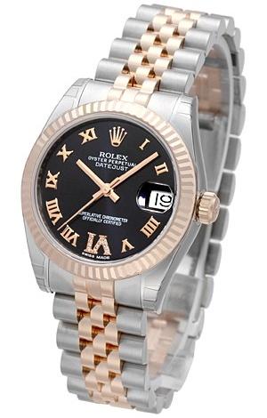 Rolex Datejust 31 Damenuhr Edelstahl 18kt Rosegold