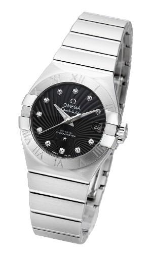 Omega Constellation Brushed Chronometer in der Version 12310272051001 in Edelstahl sonnenschliff-wellenschliff-perlschliff