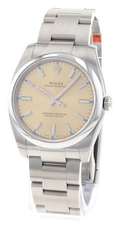 Rolex Oyster Perpetual 34 in der Version 114200 champagner