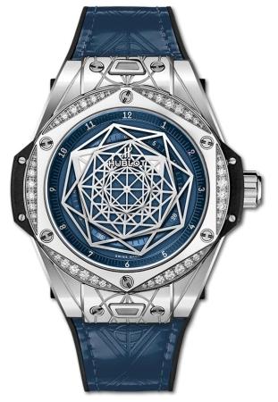 Hublot Big Bang One Click Sang Bleu Steel Blue Diamonds 39 mm