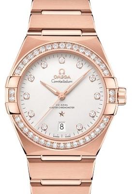 Omega Constellation Co-Axial Master Chronometer 39 mm in der Version 131-55-39-20-52-001 in 18 K Rosegold mit Diamantbesatz