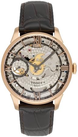 Tissot T-Classic Chemin des Tourelles Squelette in der Version T099-405-36-418-00 aus beschichtetem Edelstahl