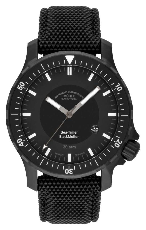 MÜHLE Glashütte Sea-Timer Blackmotion Nautische Instrumente