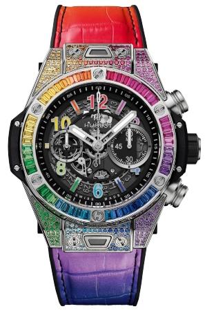 Hublot Big Bang Unico Titanium Rainbow 45 mm in der Version 411-NX-1117-LR-0999