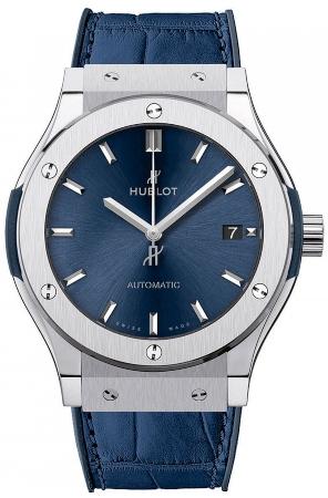 Hublot Classic Fusion 45mm Automatic Titanium Blue in der Version 511-NX-7170-LR