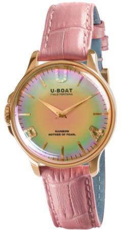 U-Boat Rainbow 38 Pink IP Gold in der Version 8473 in Edelstahl beschichtet mit IP Gold made in Italy