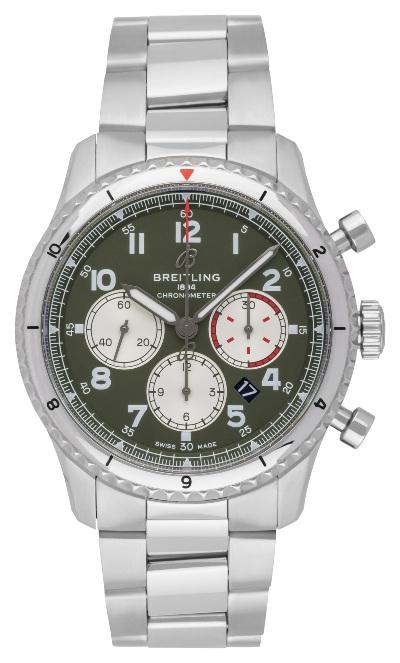 Breitling Aviator 8 B01 Chronograph 43 Curtiss Warhawk in der Version AB01192A1L1A1