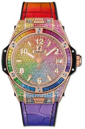 Hublot Big Bang One Click Rainbow King Gold 39 mm in der Version 465-OX-9910-LR-0999 Damenuhr bunt