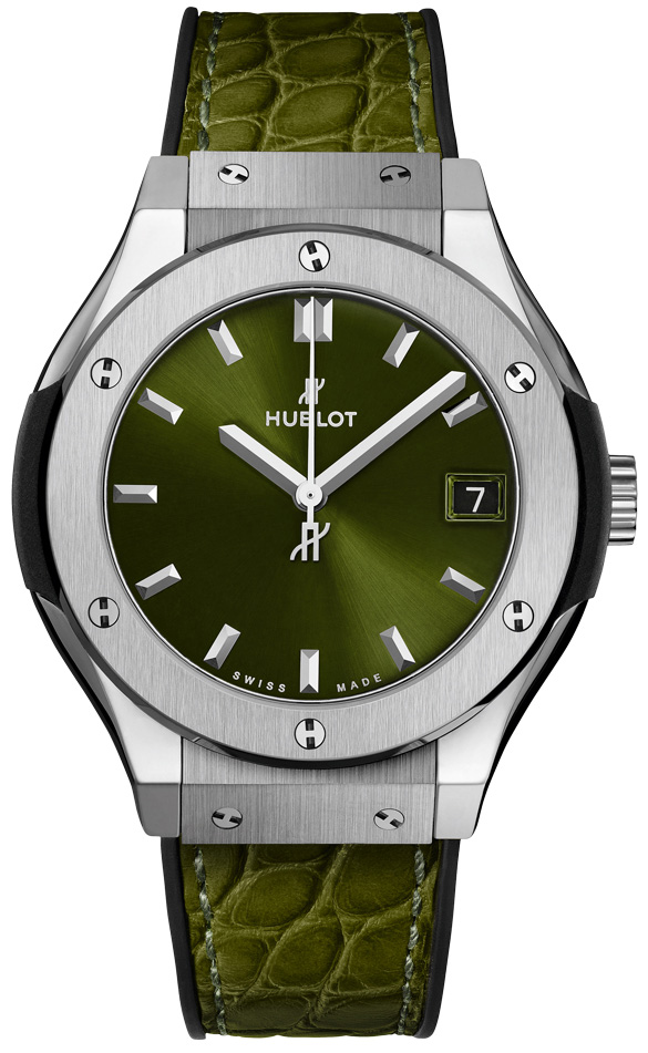 Hublot Classic Fusion Green Titanium 33mm Quarz in der Version 581.NX.8970.LR